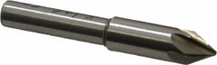 Interstate - 5/16" Head Diam, 1/4" Shank Diam, 6 Flute 60° High Speed Steel Countersink - Exact Tool & Supply