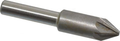 Interstate - 3/8" Head Diam, 1/4" Shank Diam, 6 Flute 60° High Speed Steel Countersink - Exact Tool & Supply