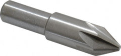 Interstate - 5/8" Head Diam, 1/2" Shank Diam, 6 Flute 60° High Speed Steel Countersink - Exact Tool & Supply