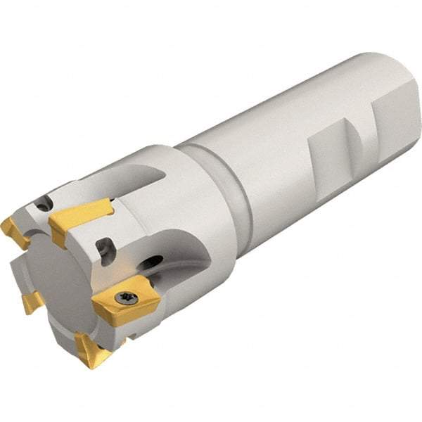 Iscar - 1" Cut Diam, 0.394" Max Depth of Cut, 5.4" OAL, Indexable Square Shoulder End Mill - R8 Taper Shank, 90° Lead Angle, Series Heli2000 - Exact Tool & Supply