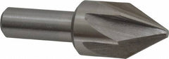 Interstate - 7/8" Head Diam, 1/2" Shank Diam, 6 Flute 60° High Speed Steel Countersink - Exact Tool & Supply