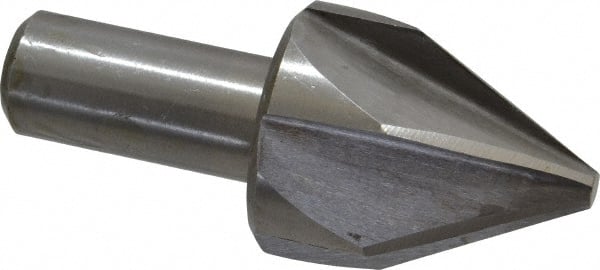 Interstate - 1-1/2" Head Diam, 3/4" Shank Diam, 6 Flute 60° High Speed Steel Countersink - Exact Tool & Supply