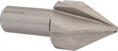 Interstate - 1-3/4" Head Diam, 1" Shank Diam, 6 Flute 60° High Speed Steel Countersink - Exact Tool & Supply