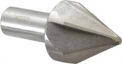 Interstate - 2" Head Diam, 1" Shank Diam, 6 Flute 60° High Speed Steel Countersink - Exact Tool & Supply