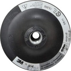 3M - 4" Diam Hook & Loop Disc Backing Pad - Firm Density, 13,000 RPM - Exact Tool & Supply