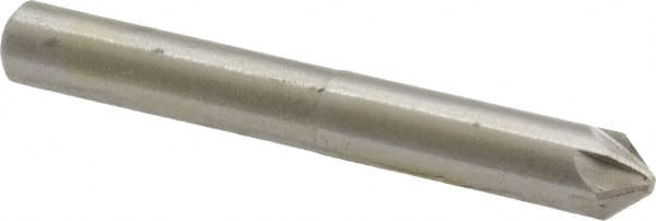 Interstate - 1/4" Head Diam, 1/4" Shank Diam, 6 Flute 82° High Speed Steel Countersink - Exact Tool & Supply