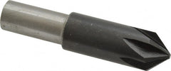 Interstate - 5/8" Head Diam, 1/2" Shank Diam, 6 Flute 82° High Speed Steel Countersink - Exact Tool & Supply