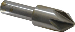 Interstate - 3/4" Head Diam, 1/2" Shank Diam, 6 Flute 82° High Speed Steel Countersink - Exact Tool & Supply