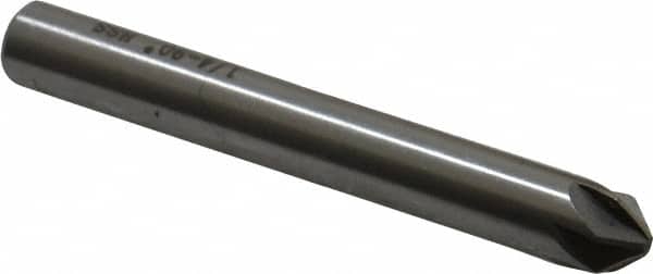 Interstate - 1/4" Head Diam, 1/4" Shank Diam, 6 Flute 90° High Speed Steel Countersink - Exact Tool & Supply