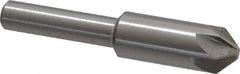 Interstate - 3/8" Head Diam, 1/4" Shank Diam, 6 Flute 90° High Speed Steel Countersink - Exact Tool & Supply