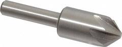 Interstate - 1/2" Head Diam, 1/4" Shank Diam, 6 Flute 90° High Speed Steel Countersink - Exact Tool & Supply