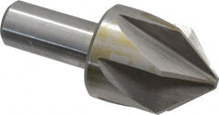Interstate - 1-1/2" Head Diam, 3/4" Shank Diam, 6 Flute 90° High Speed Steel Countersink - Exact Tool & Supply