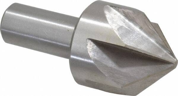 Interstate - 2" Head Diam, 1" Shank Diam, 6 Flute 90° High Speed Steel Countersink - Exact Tool & Supply