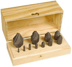 Hertel - 10 Piece, 1/4 to 1-1/2" Head Diam, 82° Included Angle, Countersink Set - Exact Tool & Supply