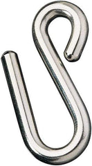 Ronstan - 15/32" Opening, 316 Stainless Steel Electropolished S-Hook - 1,320 Lb Capacity, 7/16" ID, 5/16" Wire, 3" OAL - Exact Tool & Supply