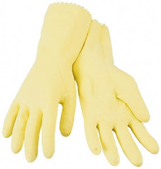 Safety Zone - 12 Pairs Size M (8), 12" Long, 18 mil, Supported, Latex Chemical Resistant Gloves - Exact Tool & Supply