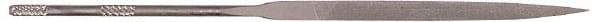 Grobet - 4" Needle Precision Swiss Pattern Knife File - Round Handle - Exact Tool & Supply