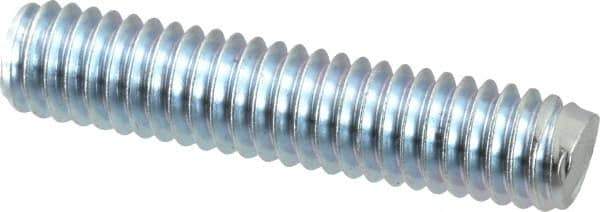 Value Collection - 5/16-18 1-1/2" OAL Fully Threaded Stud - Carbon Steel, Zinc-Plated Finish - Exact Tool & Supply