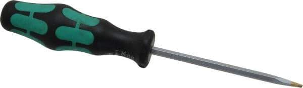 Wera - Slip Stop Slotted Screwdriver - Hexagon Shank, Ergonomic Handle - Exact Tool & Supply