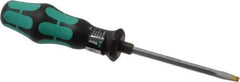 Wera - Slip Stop Slotted Screwdriver - Hexagon Shank, Ergonomic Handle - Exact Tool & Supply