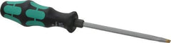 Wera - Slip Stop Slotted Screwdriver - Hexagon Shank, Ergonomic Handle - Exact Tool & Supply