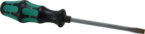 Wera - Slip Stop Slotted Screwdriver - Hexagon Shank, Ergonomic Handle - Exact Tool & Supply