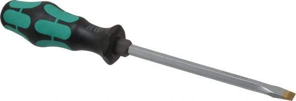 Wera - Slip Stop Slotted Screwdriver - Hexagon Shank, Ergonomic Handle - Exact Tool & Supply