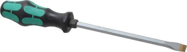 Wera - Slip Stop Slotted Screwdriver - Hexagon Shank, Ergonomic Handle - Exact Tool & Supply