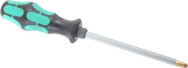 Wera - #3, 10-1/4" OAL, Standard Phillips Screwdriver - 6" Blade Length, Hexagon Shank, Ergonomic Handle - Exact Tool & Supply