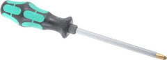 Wera - #3, 10-1/4" OAL, Standard Phillips Screwdriver - 6" Blade Length, Hexagon Shank, Ergonomic Handle - Exact Tool & Supply
