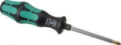 Wera - 3-1/8" Blade Length Posidrive Screwdriver - 7" OAL - Exact Tool & Supply