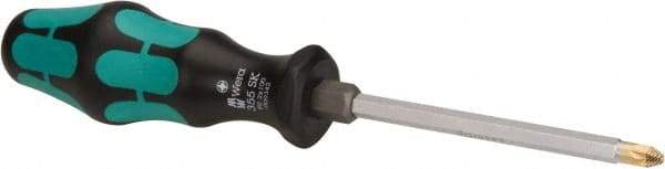 Wera - 4" Blade Length Posidrive Screwdriver - 8" OAL - Exact Tool & Supply