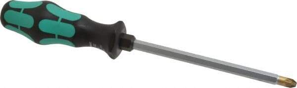 Wera - 6" Blade Length Posidrive Screwdriver - 10-1/2" OAL - Exact Tool & Supply