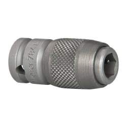 Wera - 1/4" Drive, 1/4" Insert, Hex Drive Bit Adapter - Quick Release, 1-3/16" OAL - Exact Tool & Supply