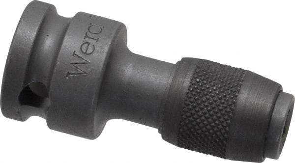 Wera - 3/8" Drive, 1/4" Insert, Hex Drive Bit Adapter - Quick Release, 1-11/16" OAL - Exact Tool & Supply