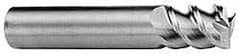 Accupro - 1", 1-5/8" LOC, 1" Shank Diam, 4" OAL, 3 Flute, Solid Carbide Square End Mill - Single End, AlTiN Finish, Spiral Flute, 60° Helix, Centercutting, Right Hand Cut, Right Hand Flute - Exact Tool & Supply