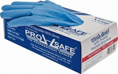 PRO-SAFE - Size XL, 5 mil, Industrial Grade, Powdered Nitrile Disposable Gloves - Exact Tool & Supply