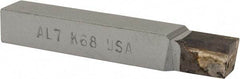 Made in USA - 7/16 x 7/16" Shank, Square Shoulder Turning Single Point Tool Bit - AL-7, Grade K68 - Exact Tool & Supply