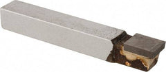 Made in USA - 5/16 x 5/16" Shank, Square Nose Single Point Tool Bit - C-5, Grade K68 - Exact Tool & Supply
