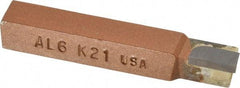 Made in USA - 3/8 x 3/8" Shank, Square Shoulder Turning Single Point Tool Bit - AL-6, Grade K21 - Exact Tool & Supply