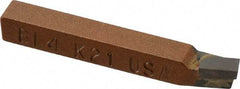 Made in USA - 1/4 x 1/4" Shank, Lead Angle Turning Single Point Tool Bit - BL-4, Grade K21 - Exact Tool & Supply