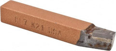 Made in USA - 7/16 x 7/16" Shank, Lead Angle Turning Single Point Tool Bit - BL-7, Grade K21 - Exact Tool & Supply