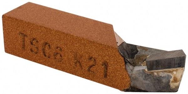 Made in USA - 3/8 x 3/8" Shank, Square Shank Boring Single Point Tool Bit - TSC-6, Grade K21 - Exact Tool & Supply