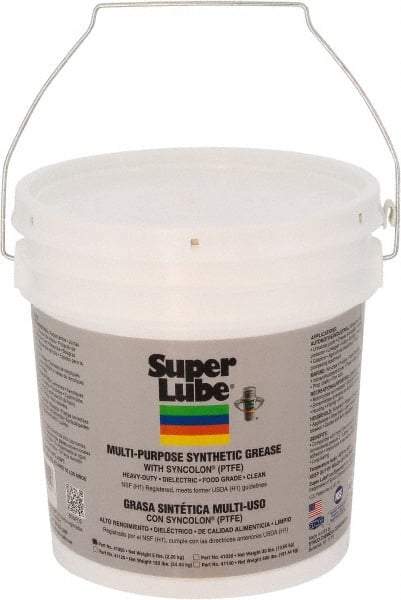 Synco Chemical - 5 Lb Pail Synthetic General Purpose Grease - Translucent White, Food Grade, 450°F Max Temp, NLGIG 2, - Exact Tool & Supply