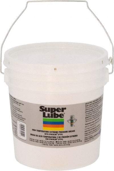 Synco Chemical - 5 Lb Pail Synthetic Extreme Pressure Grease - Translucent White, Extreme Pressure, Food Grade & High Temperature, 475°F Max Temp, NLGIG 2, - Exact Tool & Supply