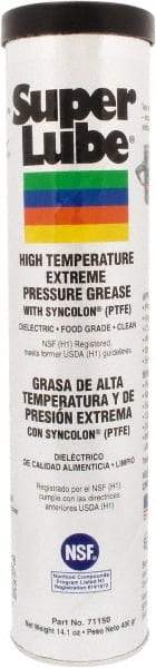 Synco Chemical - 400 g Cartridge Synthetic Extreme Pressure Grease - Translucent White, Extreme Pressure, Food Grade & High Temperature, 475°F Max Temp, NLGIG 2, - Exact Tool & Supply