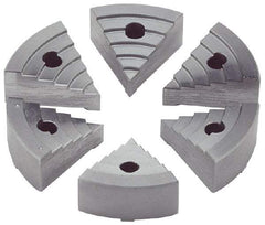 Value Collection - 2" Chuck Capacity, JF Attachment, Round Soft Lathe Chuck Jaw - 6 Jaws, Steel - Exact Tool & Supply