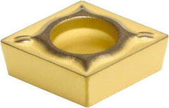 Sumitomo - CCMT21.51 ESU Grade AC830P Carbide Turning Insert - Al2O3 Finish, 80° Diamond, 1/4" Inscr Circle, 3/32" Thick, 1/64" Corner Radius - Exact Tool & Supply