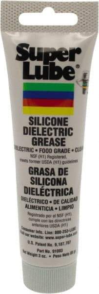 Synco Chemical - 3 oz Tube Silicone General Purpose Grease - Translucent White, Food Grade, 500°F Max Temp, NLGIG 2, - Exact Tool & Supply