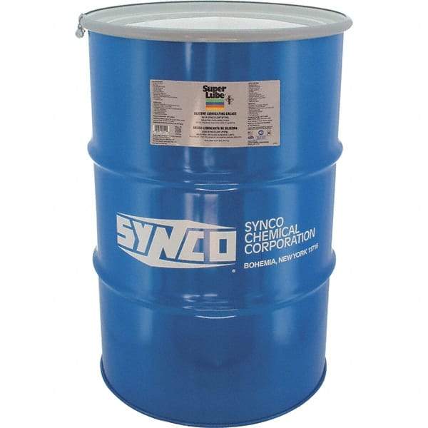 Synco Chemical - 400 Lb Drum Silicone General Purpose Grease - Translucent White, Food Grade, 500°F Max Temp, NLGIG 2, - Exact Tool & Supply